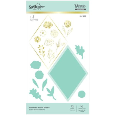 Spellbinders - Glimmer Plate - Diamond Floral Frame GLP-253
