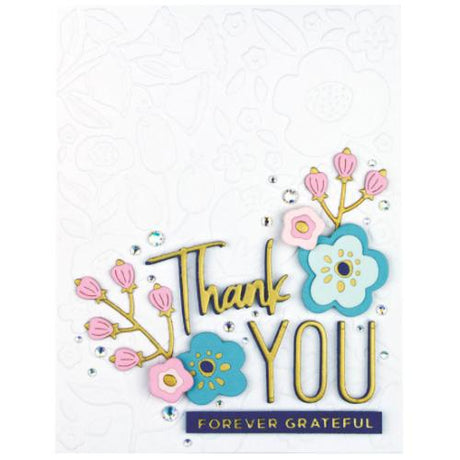 Spellbinders - Detailed Embossing Folder - Simply Perfect Florets SES-015