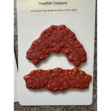 Heartfelt Creations - Sun Kissed Fleur Border & Corner Stamp HCPC-3538