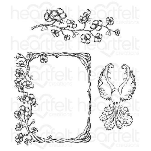 Heartfelt Creations - Flowering Dogwood Branches Stamp HCPC-3774