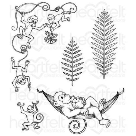 Heartfelt Creations - Monkeying Around Stamp HCPC-3778