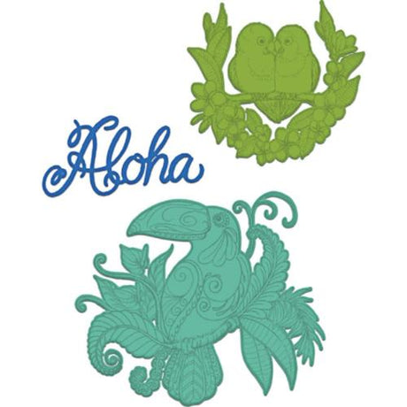 Heartfelt Creations - Tropical Parrots Die HCD1-7138