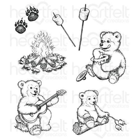 Heartfelt Creations - Beary Fun Retreat Stamp HCPC-3797