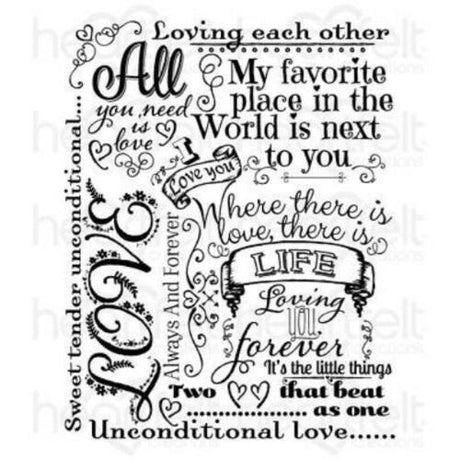 Heartfelt Creations - Forever Love Background Stamp HCPC-3805