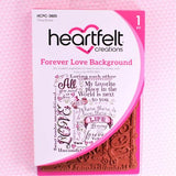 Heartfelt Creations - Forever Love Background Stamp HCPC-3805