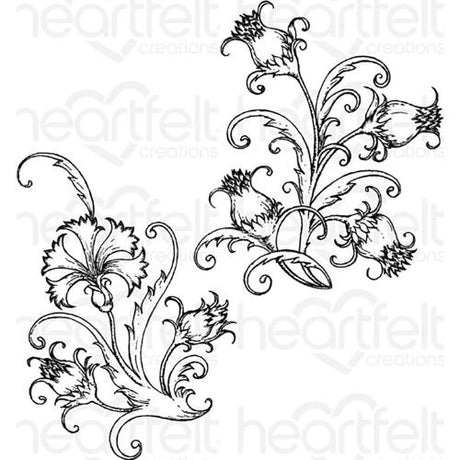 Heartfelt Creations - Fanciful Carnation Stamp HCPC-3808
