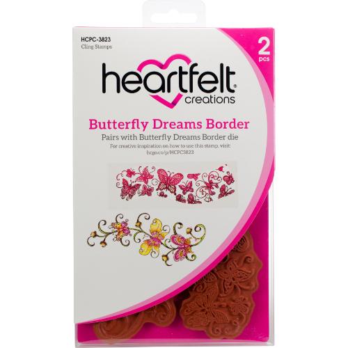 Heartfelt Creations - Butterfly Dreams Border Stamp HCPC-3823