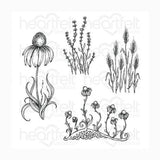 Heartfelt Creations - Backyard Blossoms Stamp HCPC-3827