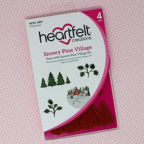 Heartfelt Creations - Snowy Pine Village Stamp HCPC-3837