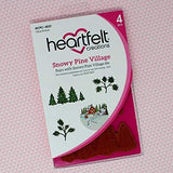Heartfelt Creations - Snowy Pine Village Stamp HCPC-3837