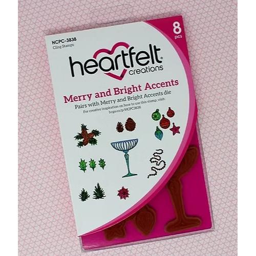 Heartfelt Creations - Merry And Bright Accents Stamp HCPC-3838