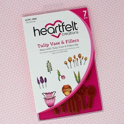 Heartfelt Creations - Tulip Vase & Fillers Stamp HCPC-3860