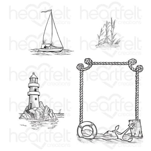 Heartfelt Creations - A Day At Sea Stamp HCPC-3892