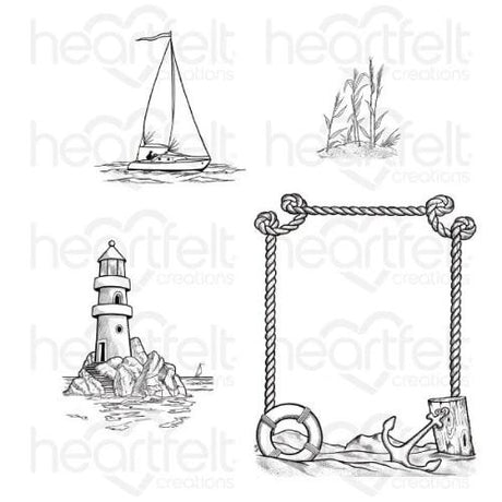 Heartfelt Creations - A Day At Sea Stamp HCPC-3892