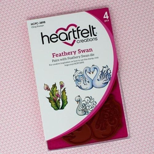 Heartfelt Creations - Feathery Swan Stamp HCPC-3898