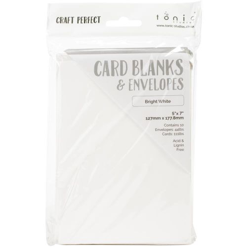 Craft Perfect Card Blanks 5"X7" Bright White