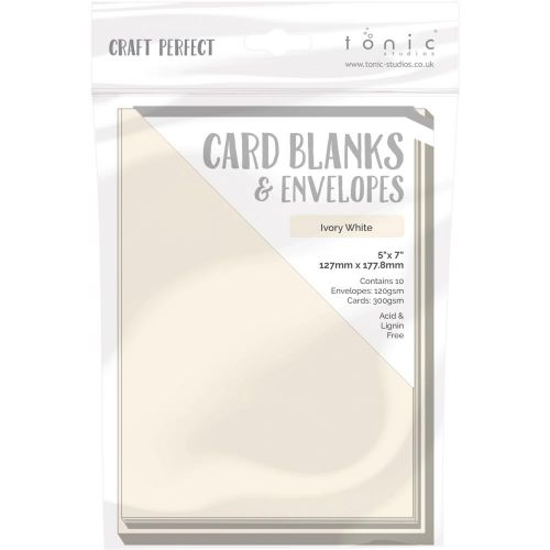 Craft Perfect Card Blanks 5"X7" Ivory White