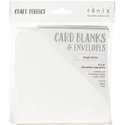 Craft Perfect Card Blanks 6"X6" Bright White