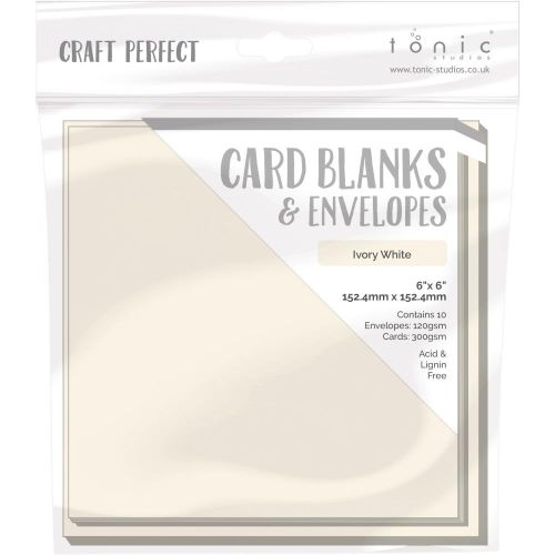 Craft Perfect Card Blanks 6"X6" Ivory White