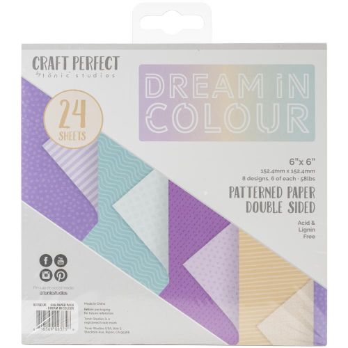 Craft Perfect Luxury Embossed Cardstock 6"X6" 24/Pkg Dream In Color