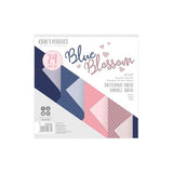 Craft Perfect Luxury Embossed Cardstock 6"X6" 24/Pkg Blue Blossom