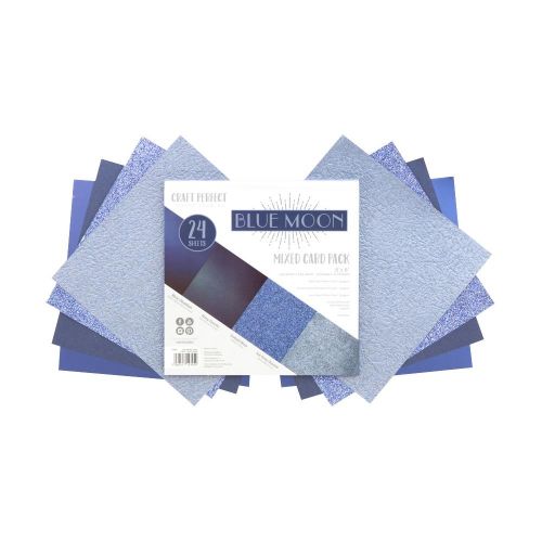 Craft Perfect Mixed Card Pack 6"X6" 24/Pkg Blue Moon