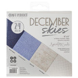 Craft Perfect Luxury Embossed Cardstock 6"X6" 24/Pkg December Skies