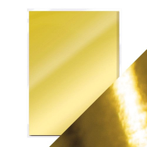 Tonic Studios Mirror Glossy Cardstock 8.5"X11" 5/Pkg Polished Gold