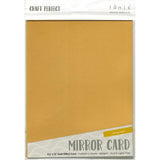 Craft Perfect Mirror Cardstock 92lb 8.5"X11" 5/Pkg Satin Honey Gold