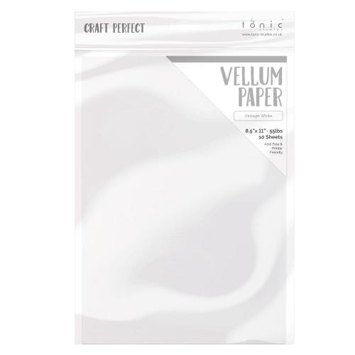 Craft Perfect Vellum Paper 8.5"X11" 10/Pkg-Vintage White