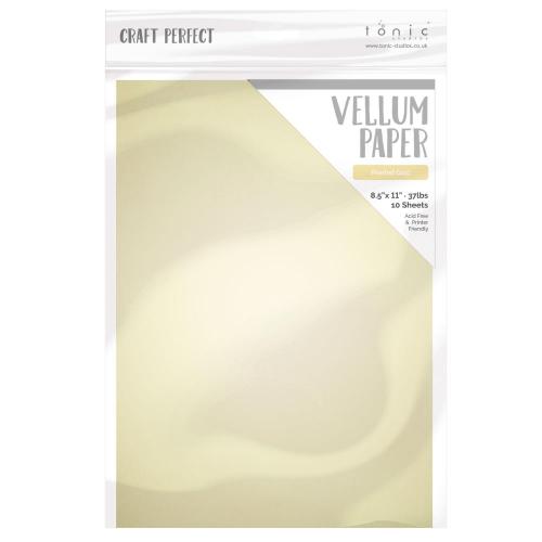 Craft Perfect Vellum Paper 8.5"X11" 10/Pkg-Pearled Gold