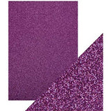 Craft Perfect Glitter Cardstock 8.5"X11" 5/Pkg Nebula Purple