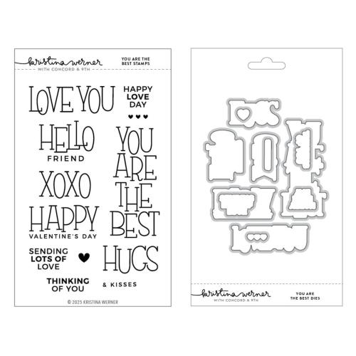 Concord & 9th Kristina Werner You Are The Best Stamps and Dies Bundle