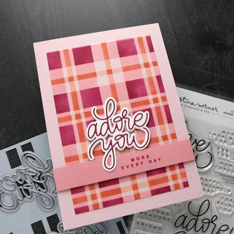 Concord & 9th Kristina Werner Love and Adore You Stamps and Dies Bundle - Postage as per Actual