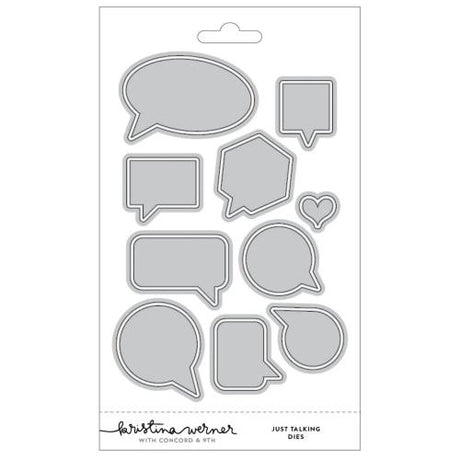 Concord & 9th Kristina Werner Just Talking Stamps Dies and Stencils Bundle - Postage as per Actual