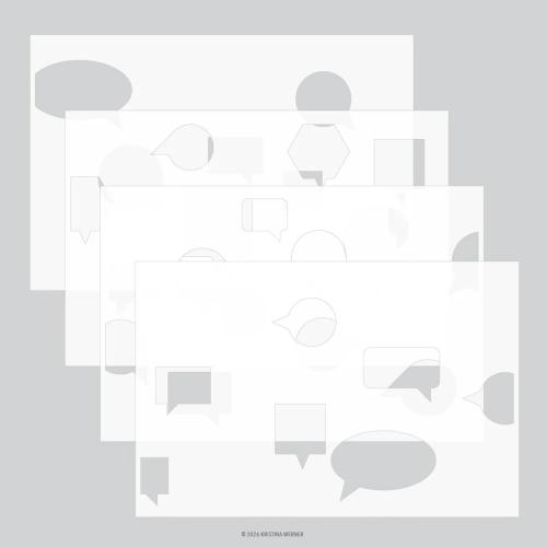 Concord & 9th Kristina Werner Just Talking Stamps Dies and Stencils Bundle - Postage as per Actual