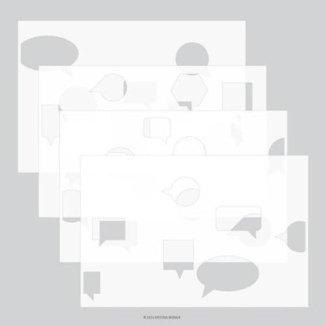 Concord & 9th Kristina Werner Just Talking Stamps Dies and Stencils Bundle - Postage as per Actual