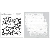 Concord & 9th Kristina Werner Jumble of Hearts Stamp and Stencils Bundle - Postage as per Actual
