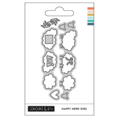 Concord & 9th Happy Herd Stamps Dies and Stencil Bundle - Postage as per Actual
