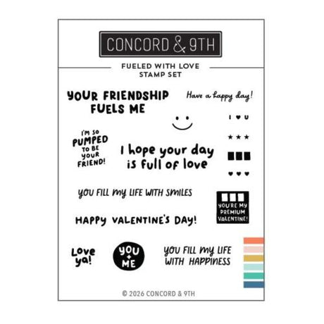 Concord & 9th Fueled with Love Stamps and Dies Bundle