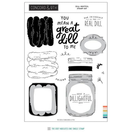 Concord & 9th Dill-ightful Stamps and Dies Bundle - Postage as per Actual