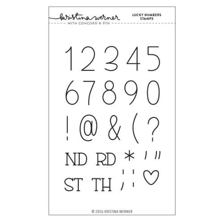 Concord & 9th Concord & 9th Kristina Werner Lucky Numbers Stamps and Dies Bundle