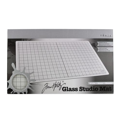 Tim Holtz Glass Studio Mat 23.75"X14.25"-White