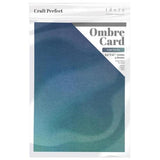 Craft Perfect Ombre Glitter Cardstock 8.5"X11"-Under The Sea