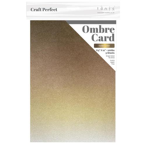 Craft Perfect Ombre Glitter Cardstock 8.5"X11"-Oyster Luster