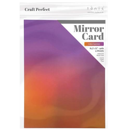 Craft Perfect Ombre Iridescent Mirror Cardstock 8.5"X11"-Indian Summer