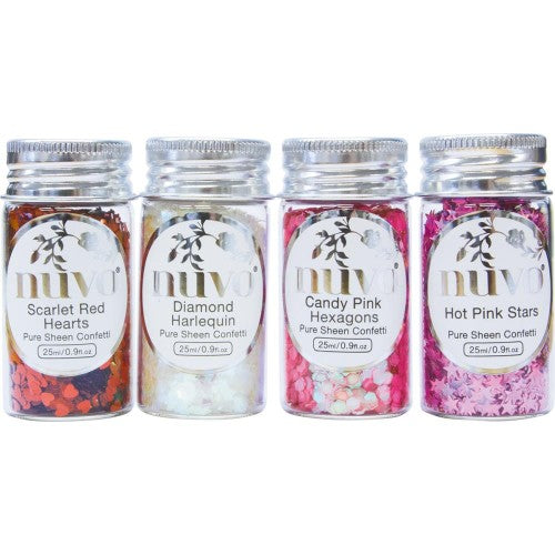 Nuvo Pure Sheen Confetti 4/Pkg Cross My Heart