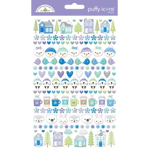 Doodlebug Design Snow Much Fun Puffy Icons Stickers (8359)