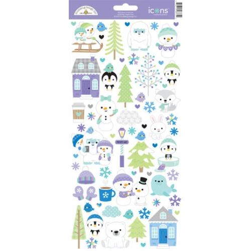Doodlebug Design Snow Much Fun Icons Stickers (8375) - Postage as per Actual