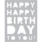 Hero Arts - Fancy Dies: DI842 Birthday Message Cover Plate